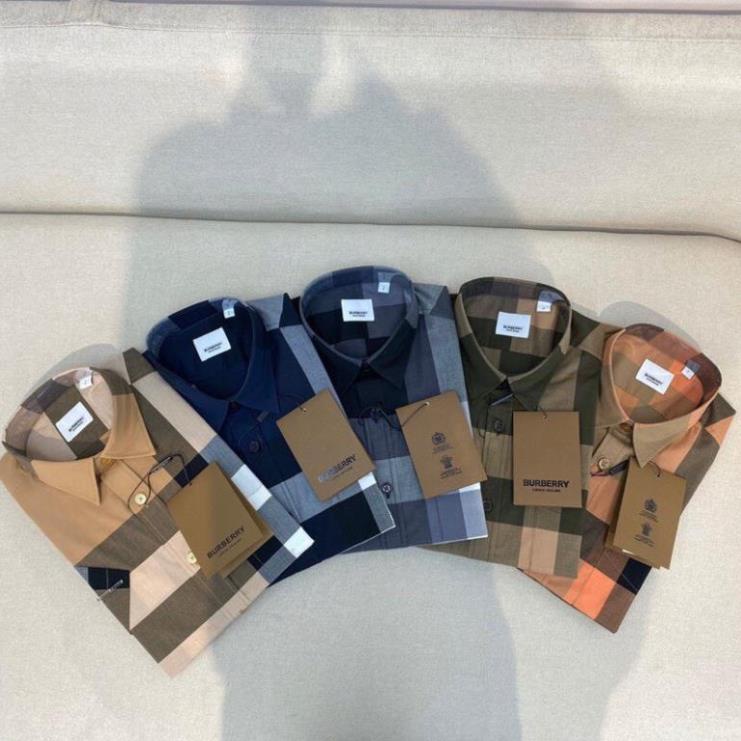 Áo sơ mi nam ngắn tay Burberry cao cấp Hàn Quốc Auth new 2021 Đẹp New