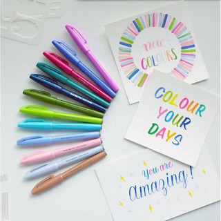 Bút viết thư pháp/Calligraphy [Freeship] [Màu Mới] - Pentel Brush Sign Pen - SES15 [Hàng Chính Hãng xuất xứ Nhật Bản]