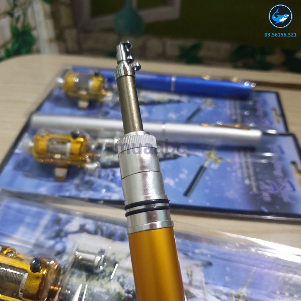 Bộ Cần Câu Cá Mimi Hình Cây Bút kèm Máy Ngang