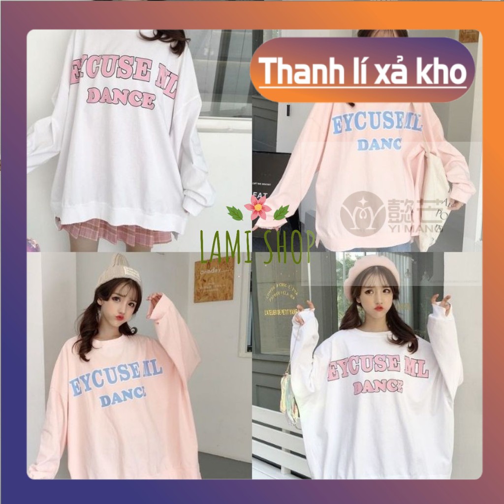 [lamhuynh95] Áo tay dài nữ EXCUSE ME form rộng