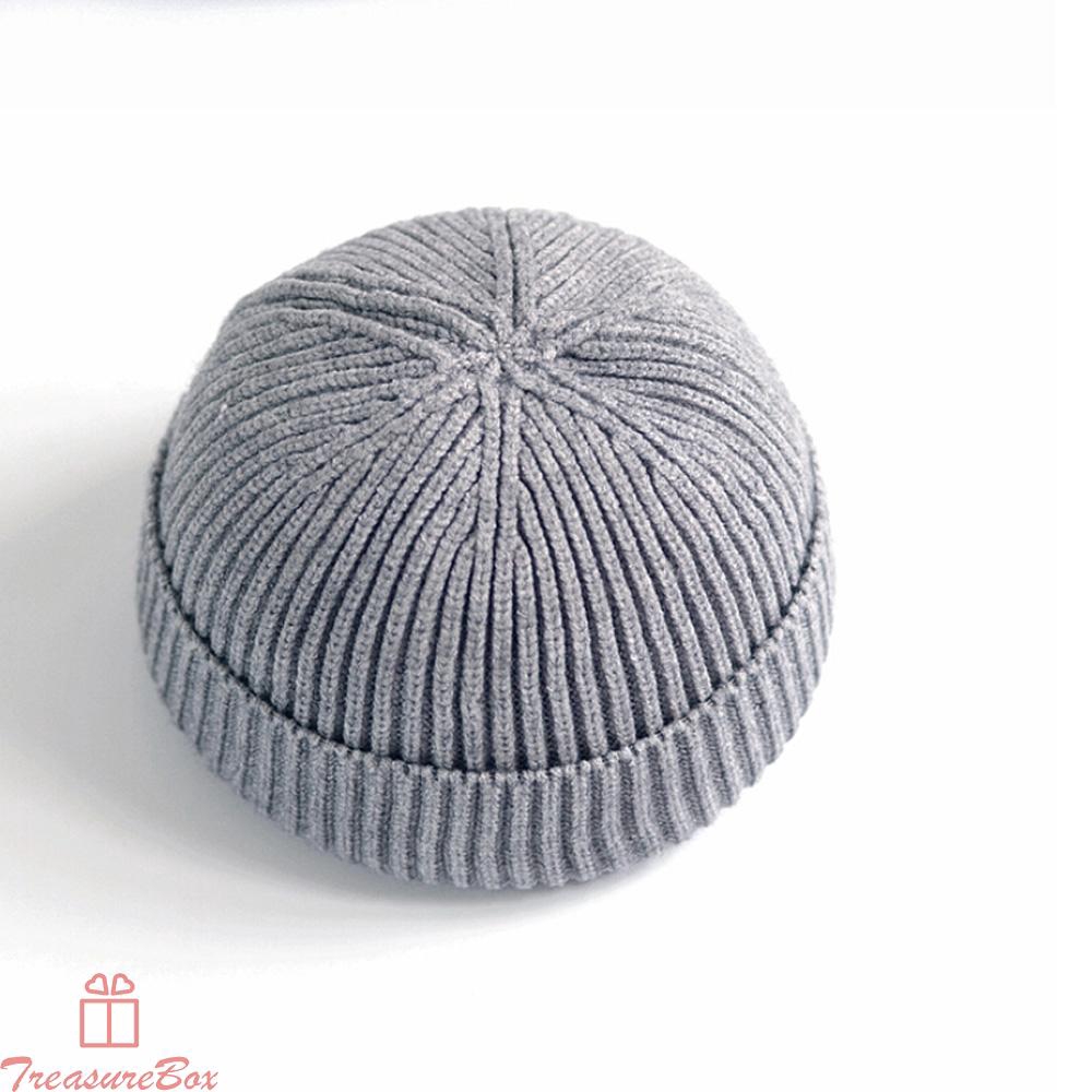 Mũ len dệt kim không viền phong cách thủy thủ cho nam nữ