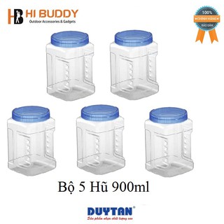 Bộ 5 Hũ Nhựa Đựng Thức Ăn An Toàn 900ml