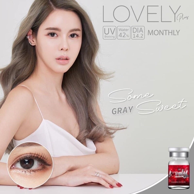 Lens mắt xám đen Some sweet 0 độ