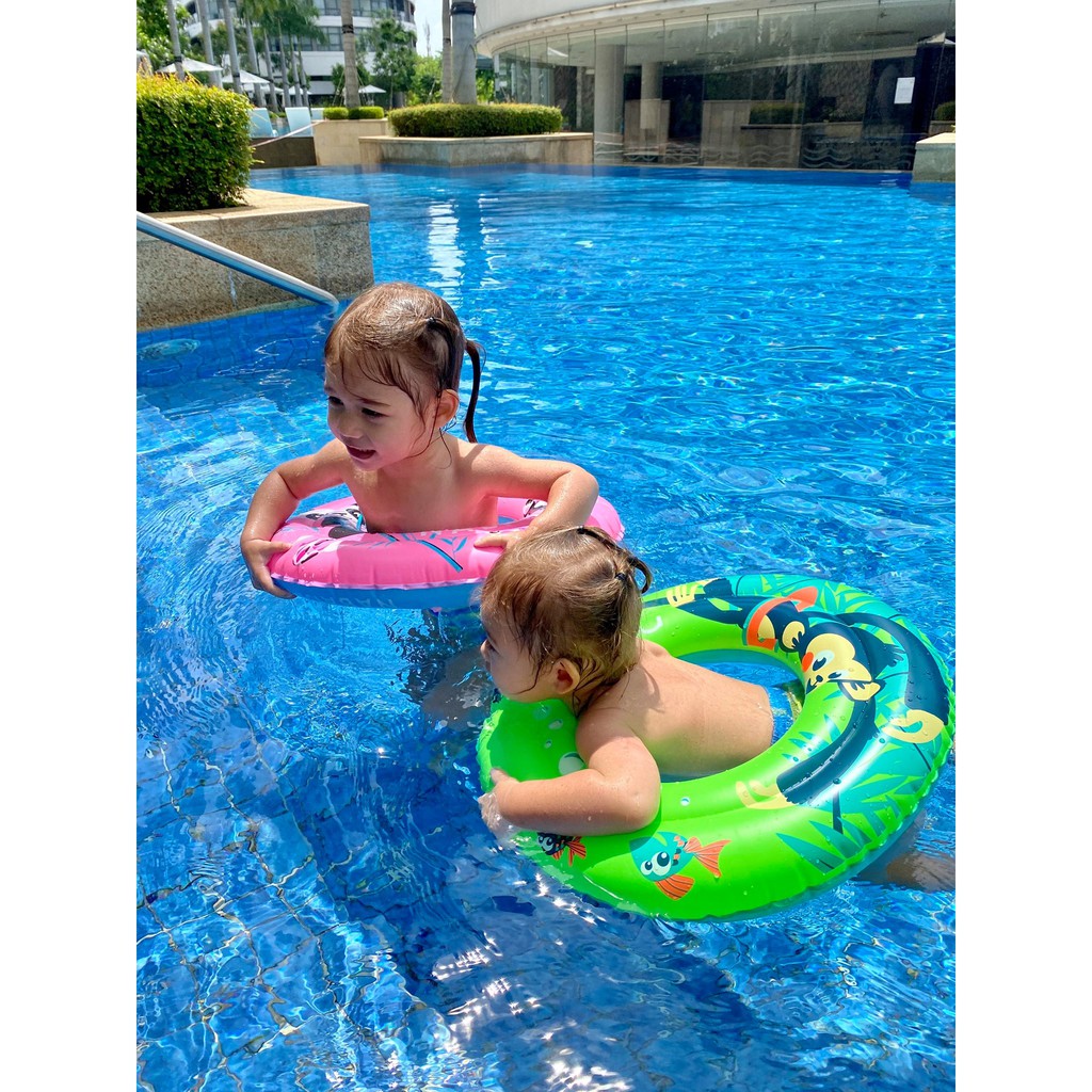 Phao bơi tròn cho bé từ 2-6Y (Xanh lá)/ Children's Inflatable Swim Ring For Age 2-6Y (Green)