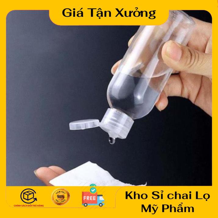 Chai Chiết Mĩ Phẩm ❤ TRÙM SỈ ❤ Chai lọ nhựa pet nắp bật [100ml,50ml] chiết mỹ phẩm, dầu gội, sữa tắm , phụ kiện du lịch