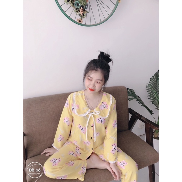 ❤️TIỂU THƯ ❤️Đồ Bộ tiểu thư tay dài mặc nhà[ảnh+video thật]