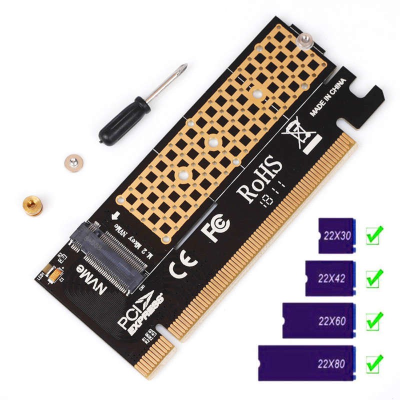 Ssd Ngff To Pcie 3.0 X16 X4 Adapter M Key Interface Expansion Card