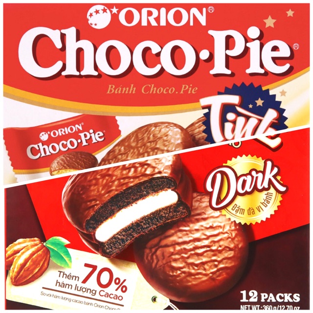 HỘP BÁNH CHOCOPIE ORION 12 BÁNH/HỘP