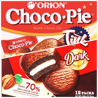 HỘP BÁNH CHOCOPIE ORION 12 BÁNH/HỘP (VỊ THƯỜNG/VỊ CACAO, XOÀI, DƯA HẤU)