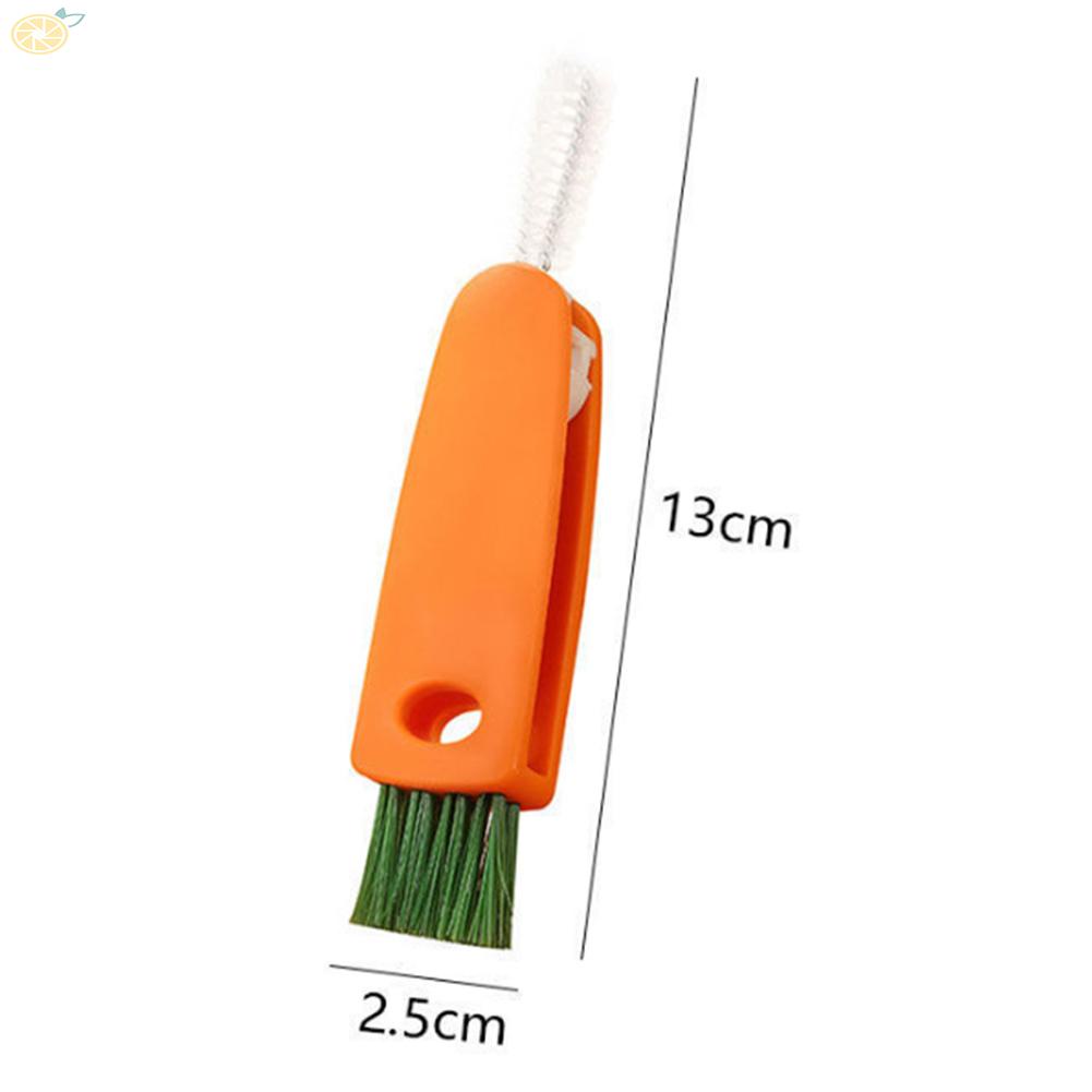 【VARSTR】2 PCS 3 In 1 Bottle Cap Detail Brush Cleaner Bottle Brush Cup Cover Lid Cleaning
