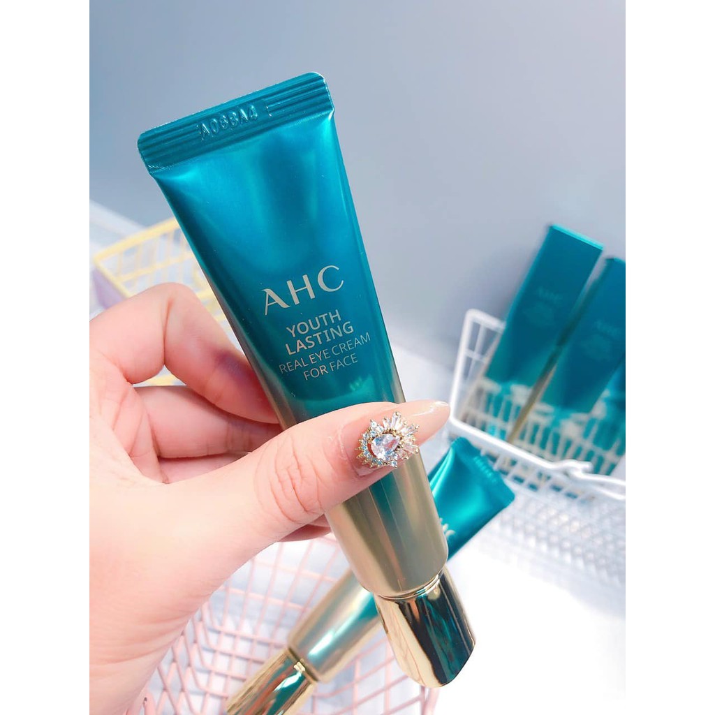 [AUTH HÀN] Kem Dưỡng Mắt AHC Ageless Real Eye Cream For Face mẫu mới màu xanh 30g