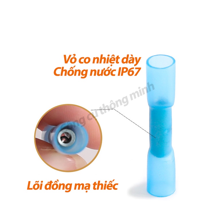 Combo 50 cút nối dây điện kẹp cốt co nhiệt chống nước