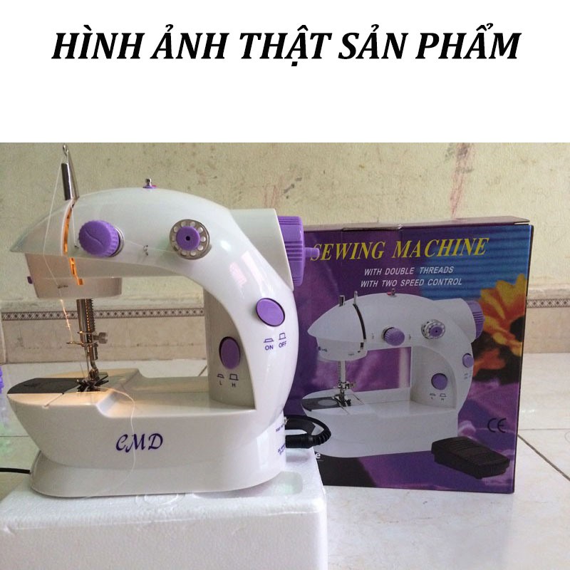 Máy may mini CMD gia đình may được vải thun,vải bò, tích hợp đèn cắt chỉ - Máy may mini CMD cầm tay tiện dụng