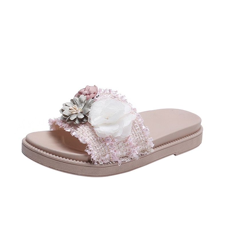 Dép quai ngang 3 bông dạ Gom1688