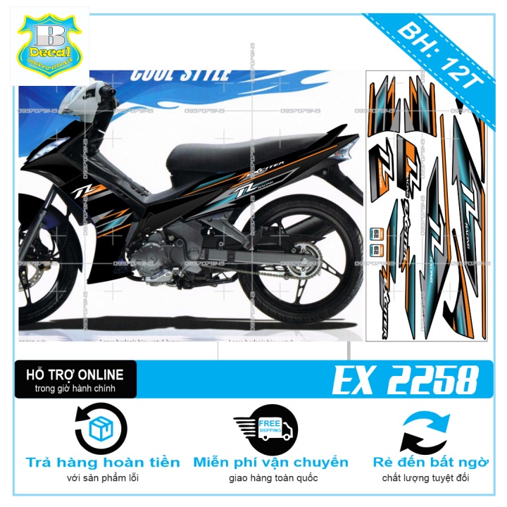 ( Quí khách vui lòng mang ra tiệm cho thợ dán ) Tem EX 2010 TL 2258 [Bi Decal]