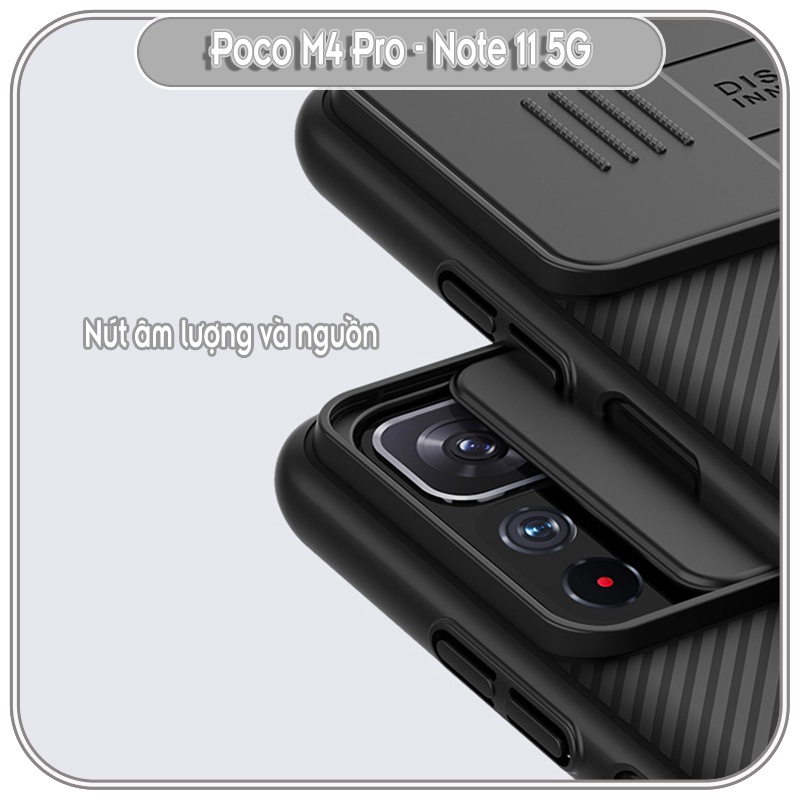 Ốp lưng cho Xiaomi Poco M4 Pro 5G - Redmi Note 11 5G  Nillkin CamShield che camera