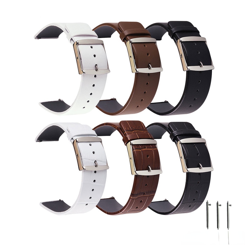 Dây Đeo Bằng Da Mỏng Tháo Lắp Nhanh 14-24MM Cho Đồng Hồ CK / Samsung Galaxy watch / moto360 II