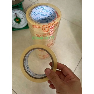 Băng keo trong 2f4 lõi 4li cây 12 cuộn nặng 1kg