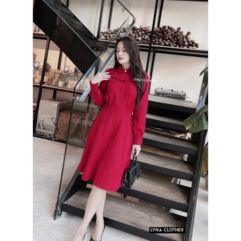 Váy nhung thiết kế tiểu thư thanh lịch, điệu đà cho mùa lễ hội, dáng dài chị em công sở mặc đi làm hay đi chời đều xinh | BigBuy360 - bigbuy360.vn
