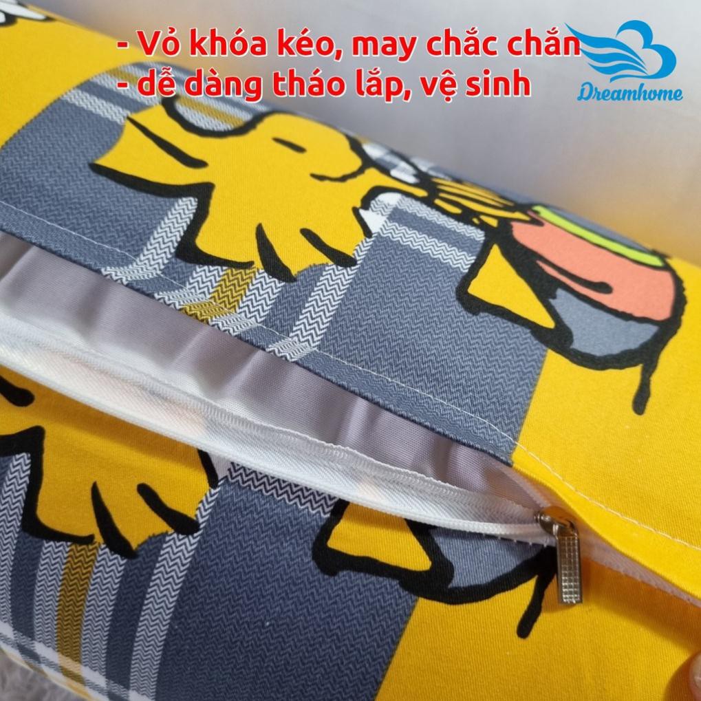 Vỏ Gối Ôm Cotton 100% Dài 95cm Kéo Khóa, Áo Gối Ôm Nhiều Màu Sắc Cho Bé Lựa Chọn