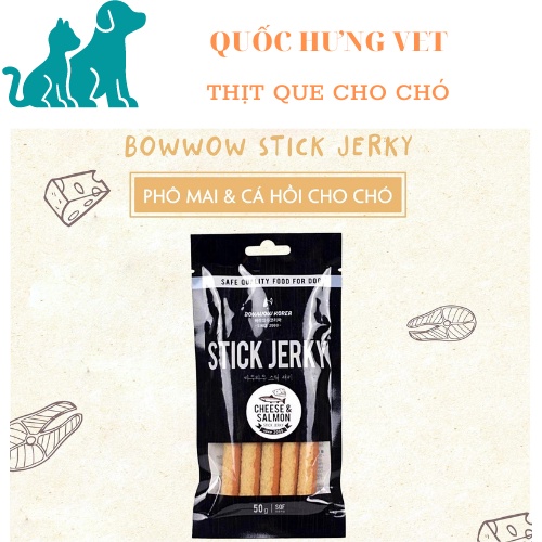 Que Jerky BowWow Thịt & Phô Mai Snack Cho Chó - QUỐC HƯNG VET