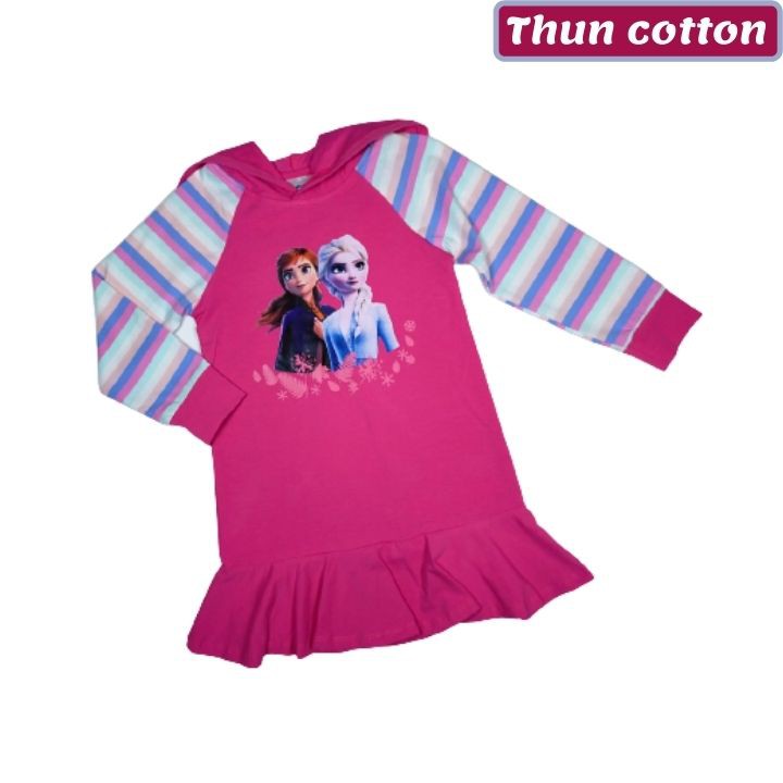 Đầm bé gái Elsa tay dài từ 10-42kg- đầm elsa bé gái thun cotton thấm hút mồ hôi - Tomchuakids.