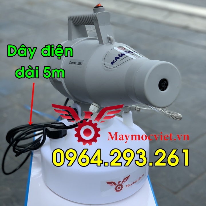 Máy phun dung dịch khử trùng phòng dịch Kawasaki KS50, phun sương siêu mịn