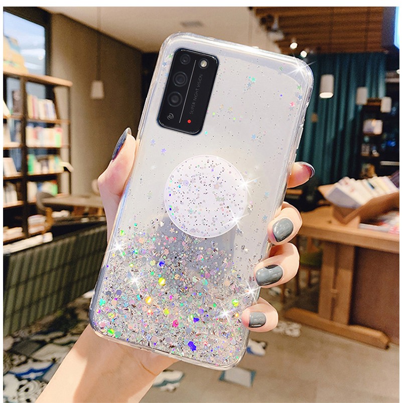 Ốp điện thoại lấp lánh có giá đỡ cho OPPO Reno 5 A93 A15 Reno5 Pro+ 5G Reno4 F A32