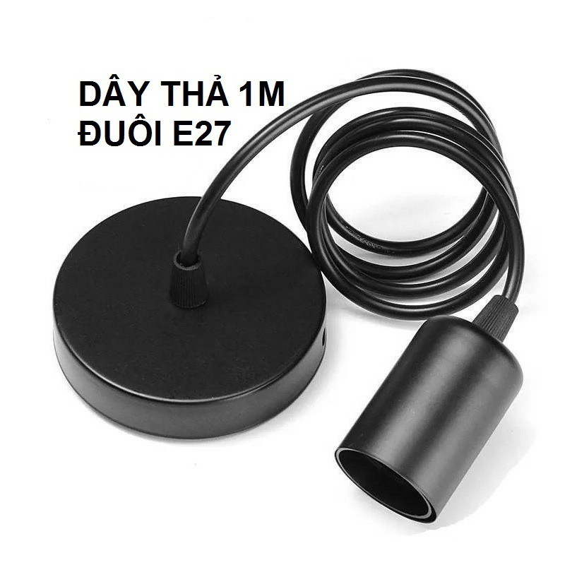 Dây Đui Đèn Thả Trần Dài 1M Đui E27