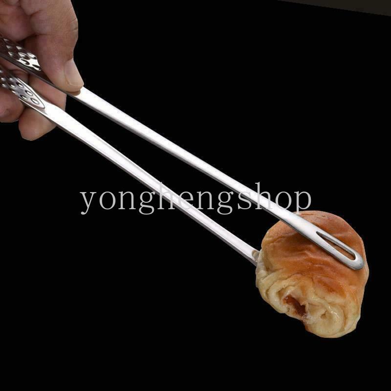 Kẹp Gắp Thức Ăn Bằng Thép Không Gỉ Cán Dài Chống Trượt