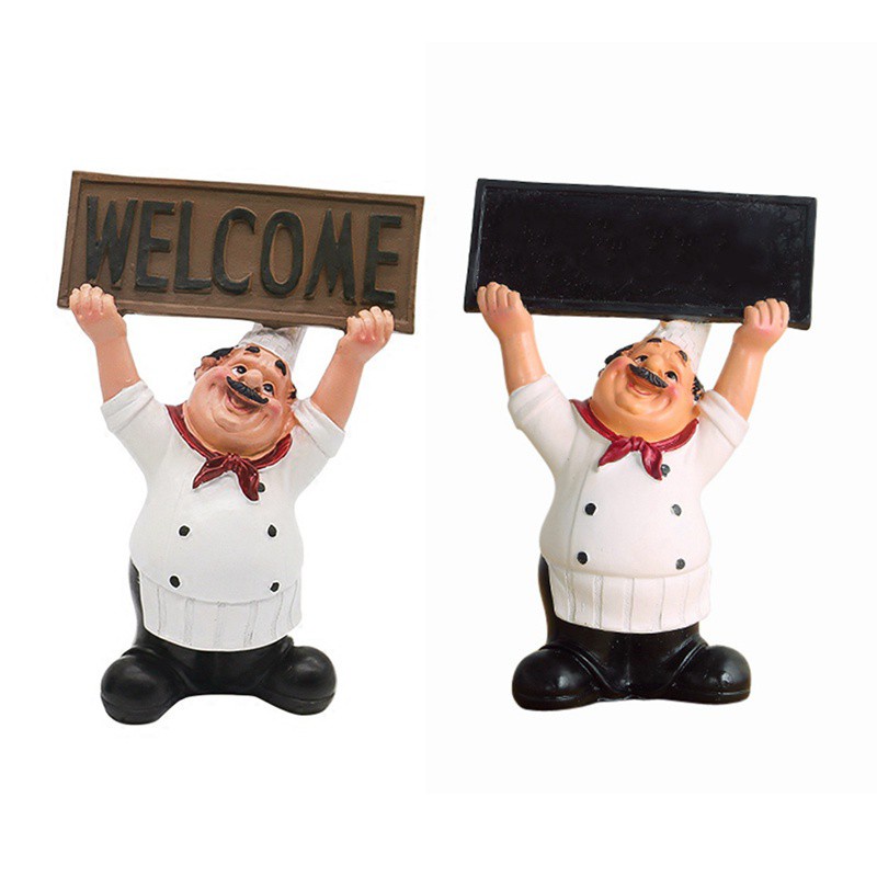 Creative Home Gift Chef Decoration Chef Hands Up Welcome Sign "WELCOME" Little Chef Crafts Home Decor Coffee Shop