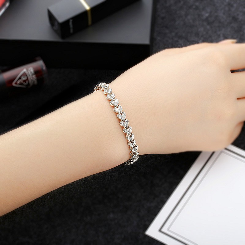 Vòng tay nữ kim cương nhân tạo - Lắc tay nữ kim cương nhân tạo sang trọng phong cách HÀN QUỐC | BigBuy360 - bigbuy360.vn