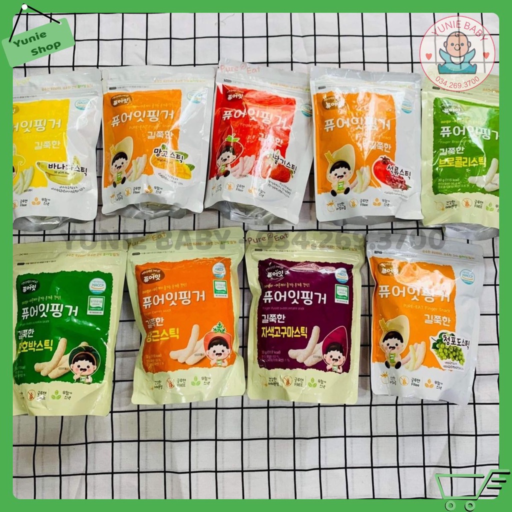 [Date 2023] Bánh gạo lứt trái cây Nabero Pure Eat cho bé 6m+