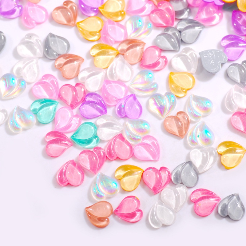 Bộ 20 Phụ Kiện Trang Trí Móng Tay Hình Trái Tim Xinh Xắn