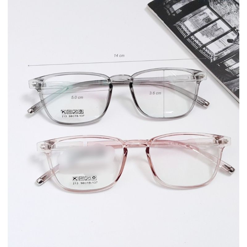 Gọng kính cận vuông nam nữ chất liệu nhựa dẻo 213 – Tiệm kính Candy | BigBuy360 - bigbuy360.vn