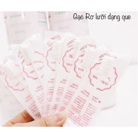 [Hộp Màu Hồng 50 gói] Gạc rơ lưỡi V-Cool 50 pcs vệ sinh răng miệng cho bé yêu