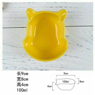 Chén sứ đầu gấu đựng thức ăn cho hamster