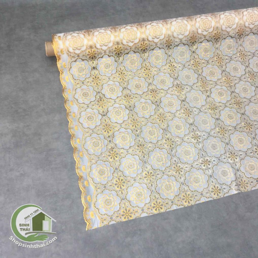 Khăn trải bàn bằng nhựa không thấm nước - giao mẫu ren hoa hồng ngẫu nhiên