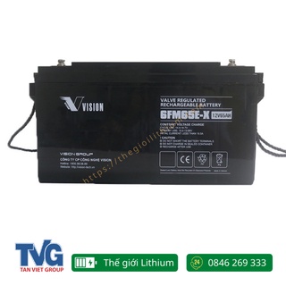 Ắc quy chính hãng Vision 12V, 65Ah 6FM65E-X