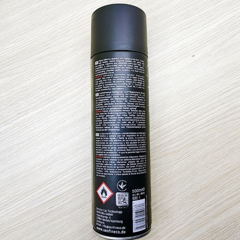 Xịt tẩy lốc máy vệ sinh khoang máy ô tô Senfineco, tẩy rửa lốc máy tại nhà tiện lợi hàng chính hãng