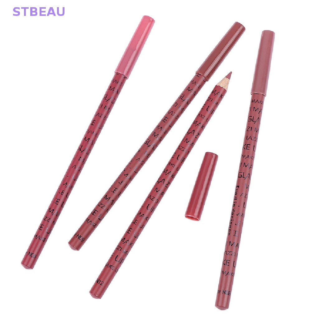 Set 12 Chì Kẻ Môi Màu Lì Kháng Nước Lâu Trôi