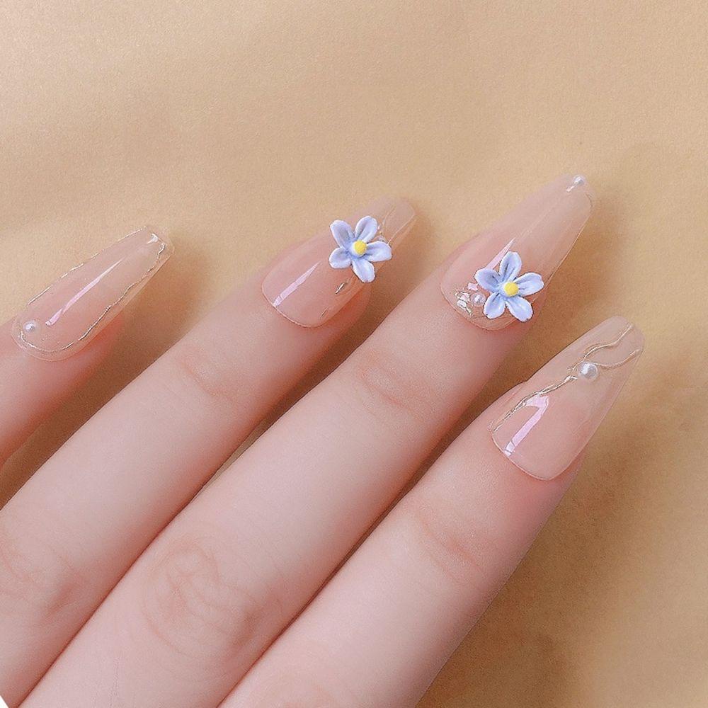 Phụ Kiện Trang Trí Móng Tay Nghệ Thuật Hình Hoa Lá Đẹp Mắt DIY
