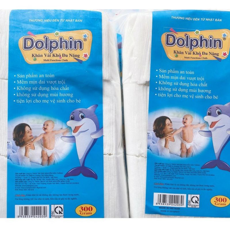 Khăn vải khô đa năng dolphin