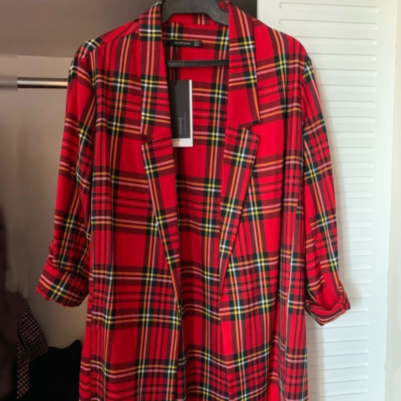 {7 màu} Áo blazer kẻ sọc tay rút Stra.divariu.s xuất dư | BigBuy360 - bigbuy360.vn