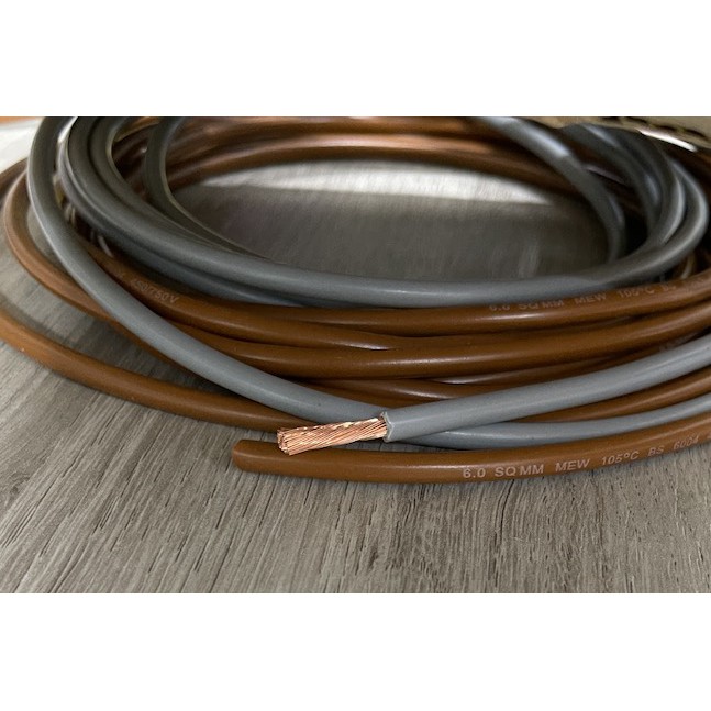 Dây đồng cao cấp 10 AWG - Dây đồng đôi màu xám và nâu