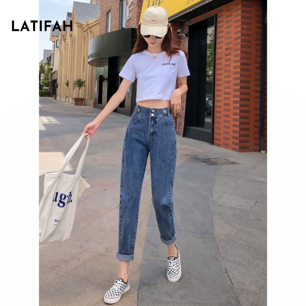 Quần baggy jeans nữ LATIFAH form rộng 2 bách nhọn QD015 ulzzang phong cách hàn quốc