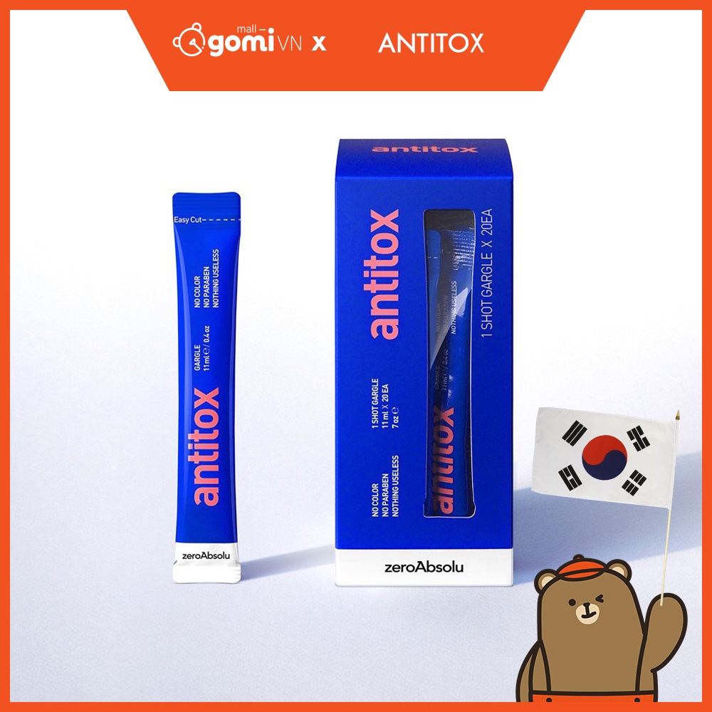 Nước Súc Miệng Dạng Gói Tiện Dụng Antitox Gargle (Hộp 20 Gói) GomiMall