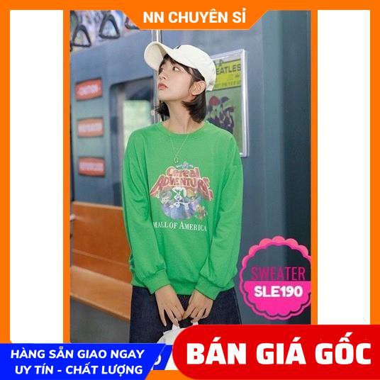 ÁO SWEATER IN HÌNH XINH XẮN - SWEATER QC CHẤT ĐẸP SLE190 ⚡100% ẢNH THẬT⚡