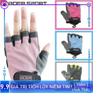 Găng tay Thể thao tập GYM cho Nam Nữ Boer Có Lớp Đệm Cao Cấp | Găng Tay Tập Thể Hình