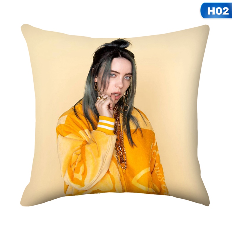 Vỏ Gối Vuông In Hình Billie Eilish Độc Đáo